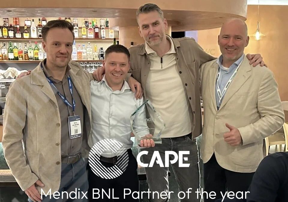 CAPE benoemd tot Mendix BeNeLux Partner of the Year