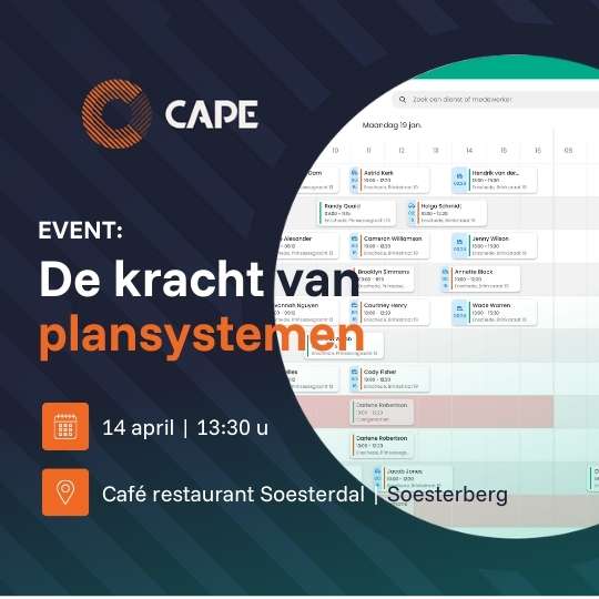 De kracht van plansystemen CAPE event planningsysteem digitalisatie planning